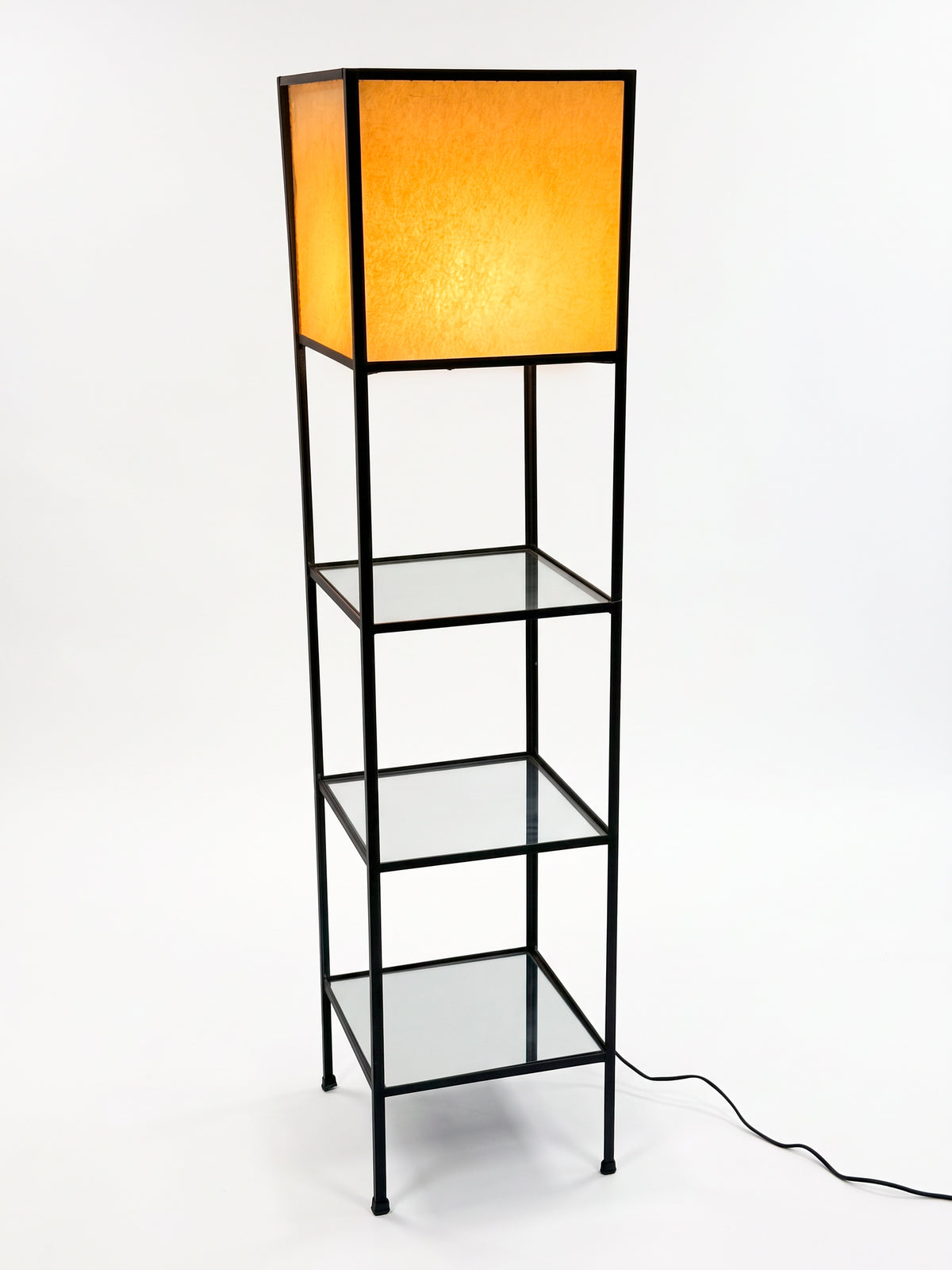 Frederick Weinberg Three-Tier Shelf Floor Lamp, front view