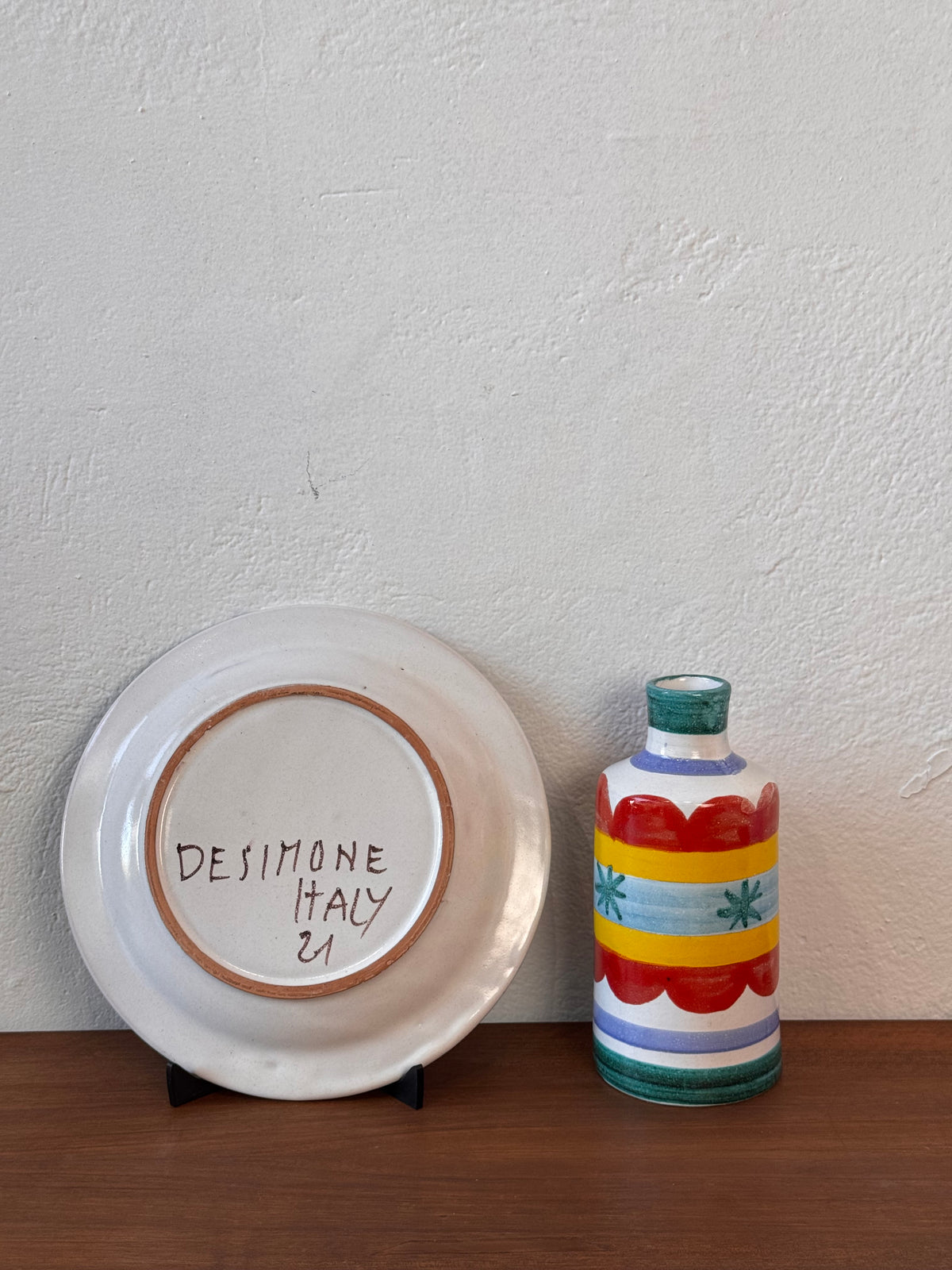 Giovanni DeSimone Sun Face Plate & Striped Bottle Vase Set, photo 2