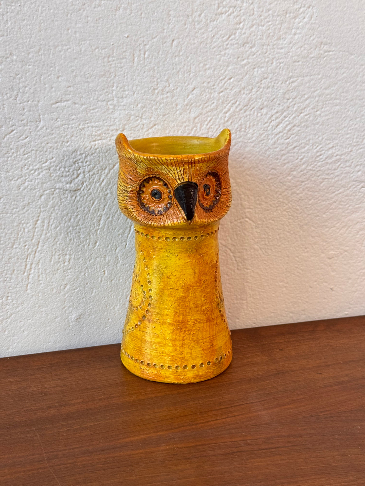 Aldo Londi for Rosenthal Netter Yellow Owl Vase, photo 2