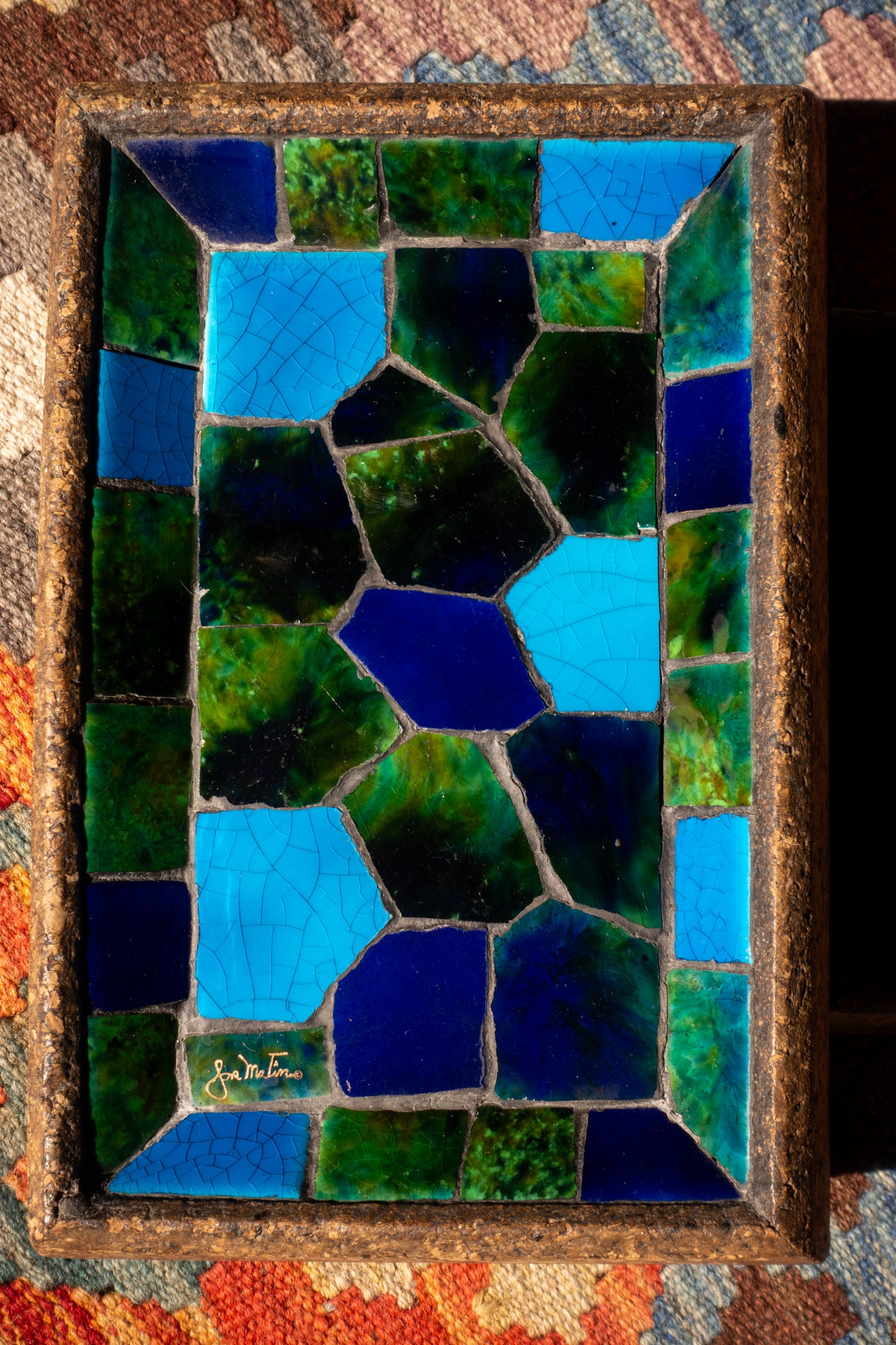 Jon Matin Mosaic Cork Tray & Box Set